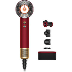 Фен Dyson Supersonic Nural HD16 Straight+Wavy (Red Velvet/Gold), Комплектация: С кейсом, Диффузор: Нет, Вариант комплекта: Straight+Wavy, Цвет: Red Velvet/Gold, Тип вилки: AU
