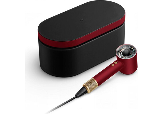 Фен Dyson Supersonic Nural HD16 Straight+Wavy (Red Velvet/Gold), Комплектация: С кейсом, Диффузор: Есть , Вариант комплекта: Straight+Wavy, Цвет: Red Velvet/Gold, Тип вилки: AU, изображение 3
