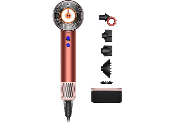 Фен Dyson Supersonic Nural HD16 Straight+Wavy (Strawberry Bronze/Blush Pink), Комплектация: С кейсом, Диффузор: Есть , Вариант комплекта: Straight+Wavy, Цвет: Strawberry Bronze/Blush Pink, Тип вилки: AU