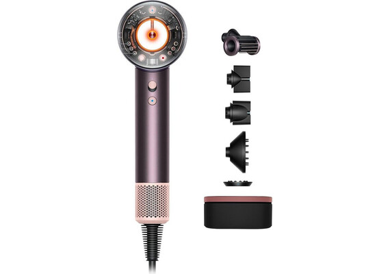 Фен Dyson Supersonic Nural HD16 Straight+Wavy (Jasper plum), Комплектация: С кейсом, Диффузор: Есть , Вариант комплекта: Straight+Wavy, Цвет: Jasper plum, Тип вилки: AU