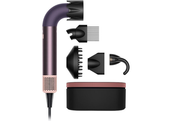 Фен Dyson Supersonic R HD18 Professional, Curly+Coily (Jasper Plum​), Комплектация: С кейсом, Тип волос: Для кудрявых и тугих завитков (Curly+Coily), Цвет: Jasper plum