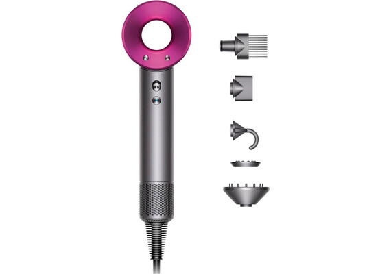Фен Dyson Supersonic HD07 (Iron/Fuchsia), Комплектация: Без кейса, Цвет: Iron/Fuchsia