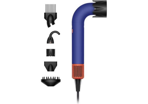 Фен Dyson Supersonic R HD18 Professional, Curly+Coily (Vinca blue/Topaz), Комплектация: Без кейса, Тип волос: Для кудрявых и тугих завитков (Curly+Coily), Цвет: Vinca Blue/Topaz