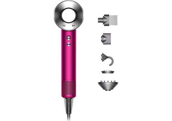 Фен Dyson Supersonic HD07 (Fuchsia/Nickel), Комплектация: Без кейса, Цвет: Fuchsia/Nickel