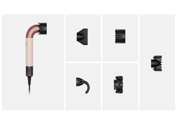 Фен Dyson Supersonic R HD18 Professional, Straight+Wavy (Ceramic Pink/Rose Gold), Комплектация: Без кейса, Тип волос: Для прямых и волнистых волос (Straight+Wavy), Цвет: Ceramic Pink/Rose Gold, изображение 2