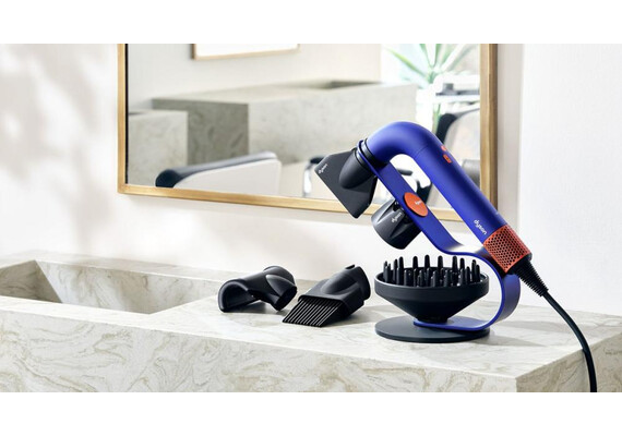 Фен Dyson Supersonic R HD18 Professional, Curly+Coily (Vinca blue/Topaz), Комплектация: Без кейса, Тип волос: Для кудрявых и тугих завитков (Curly+Coily), Цвет: Vinca Blue/Topaz, изображение 6