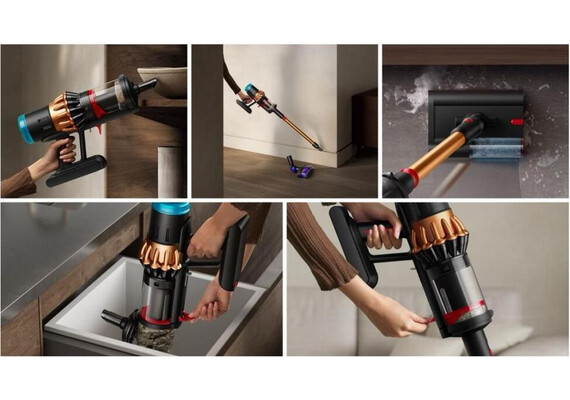 Dyson V16 Piston Animal (4 насадки+ многофункциональная зарядная подставка), Выбрать комплектацию: С 4 насадками + Многофункциональная зарядная подставка, Цвет: Black/Copper, Тип вилки: AU, изображение 3
