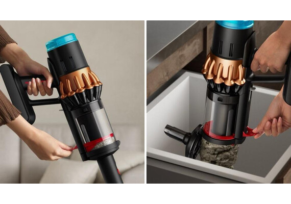 Dyson V16 Piston Animal Submarine™ (4 насадки, валик Submarine + многофункциональная зарядная подставка), Выбрать комплектацию: С 4 насадками, валиком Submarine™ 2.0 + Многофункциональная зарядная подставка, Цвет: Black/Copper, Тип вилки: AU, изображение 5