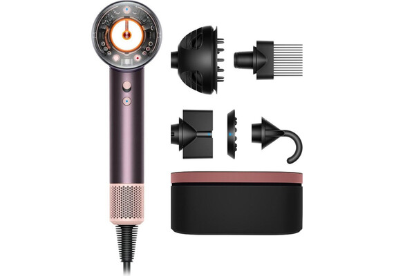 Фен Dyson Supersonic Nural HD16 Curly+Coily (Jasper plum), Комплектация: С кейсом, Диффузор: Есть , Вариант комплекта: Curly+Coily, Цвет: Jasper plum, Тип вилки: EU