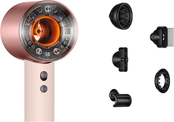 Фен Dyson Supersonic Nural HD16 Curly+Coily (Ceramic Pink/Rose Gold), Комплектация: Без кейса, Диффузор: Есть , Вариант комплекта: Curly+Coily, Цвет: Ceramic Pink/Rose Gold, Тип вилки: EU, изображение 2