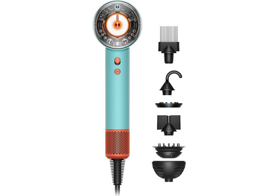 Фен Dyson Supersonic Nural HD16 Curly+Coily (Ceramic patina/Topaz), Комплектация: Без кейса, Диффузор: Есть , Вариант комплекта: Curly+Coily, Цвет: Ceramic Patina/Topaz, Тип вилки: EU