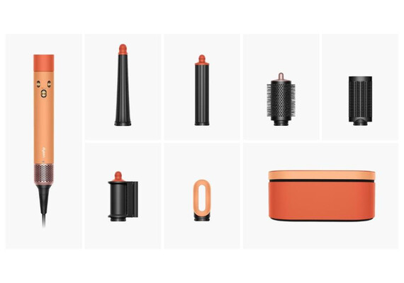 Стайлер Dyson Airwrap i.d. HS08 Straight+Wavy (Ceramic apricot/Topaz), Вариант комплекта: Straight+Wavy, Цвет: Ceramic apricot/Topaz, Тип вилки: AU, изображение 2