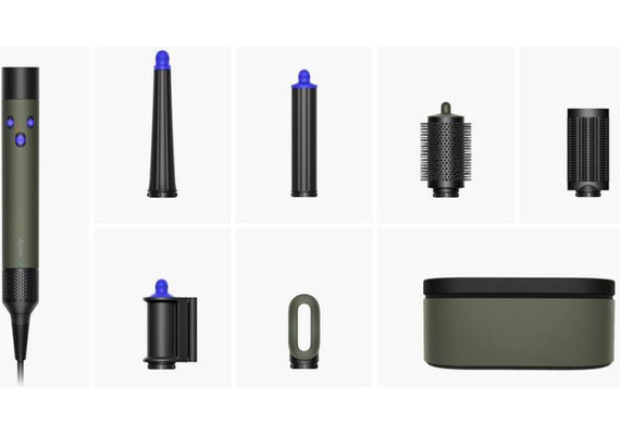 Стайлер Dyson Airwrap i.d. HS08 Straight+Wavy (Ceramic Khaki), Вариант комплекта: Straight+Wavy, Цвет: Ceramic Khaki, Тип вилки: EU, изображение 2